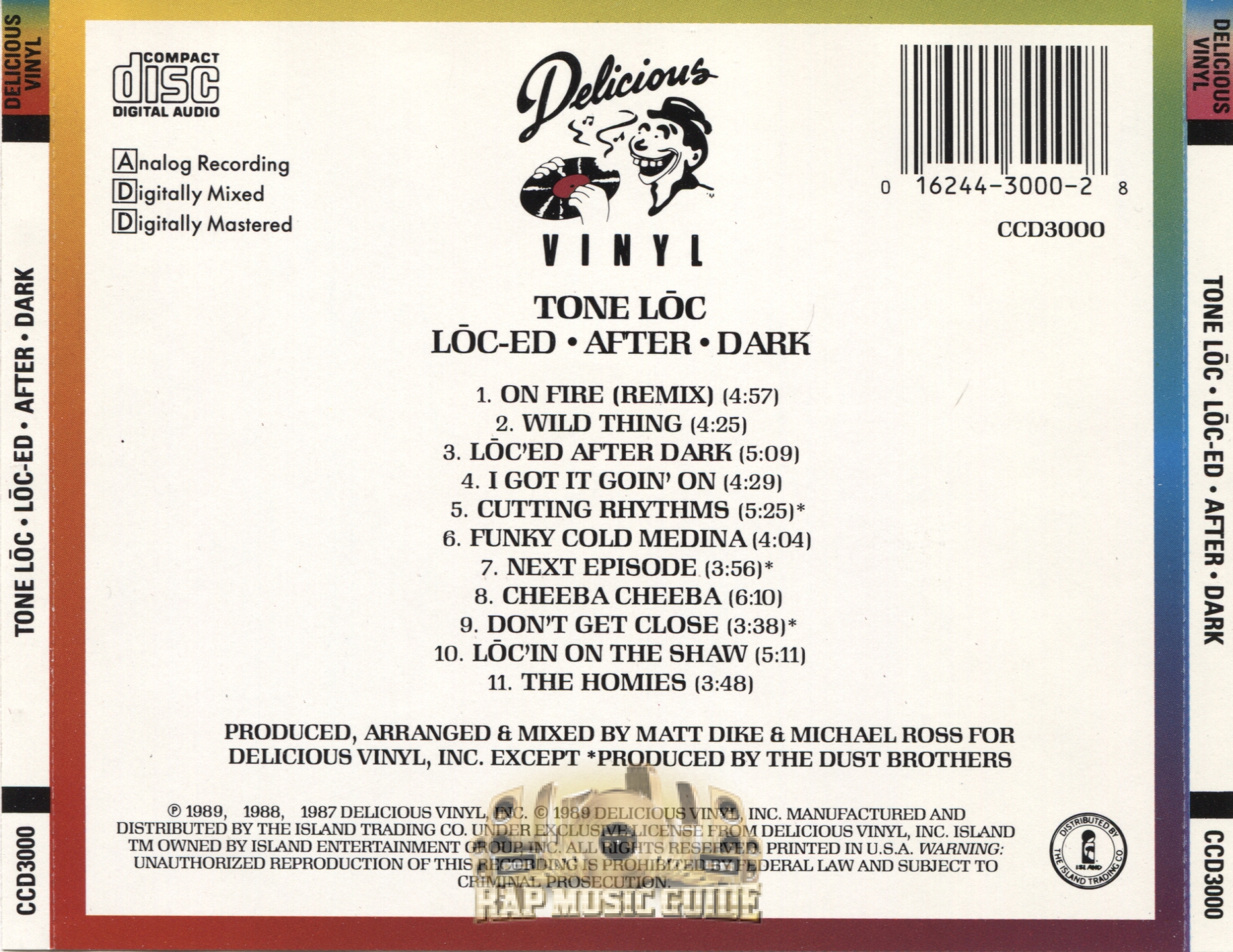 Tone Loc - Loc-Ed After Dark: CD | Rap Music Guide